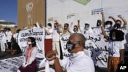 Júnior Carmelo De Grazia Suárez// Activistas climáticos protestan ante la sede de la COP27